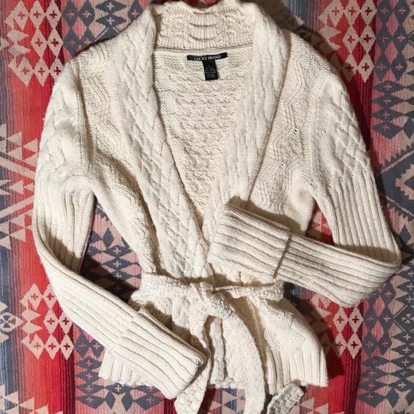 Lucky Brand Sweaters - {Lucky Brand} cream wool blend sweater wrap